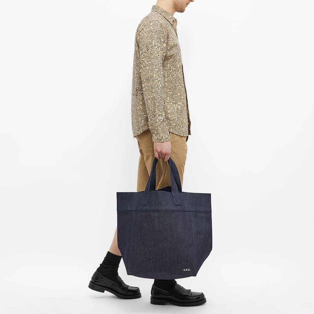 A.P.C. Marty Denim Tote Bag - Image 3