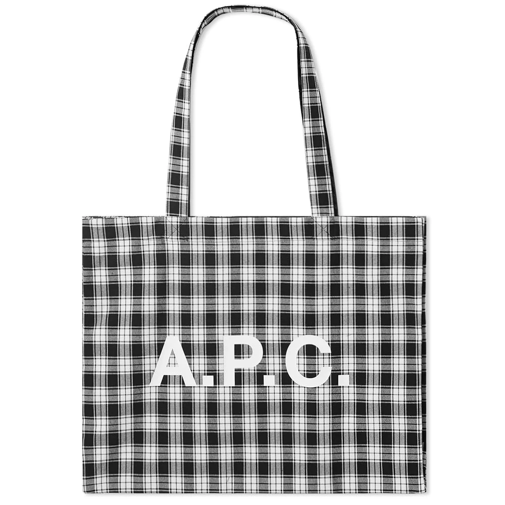 A.P.C. Diane Check Shopping Tote