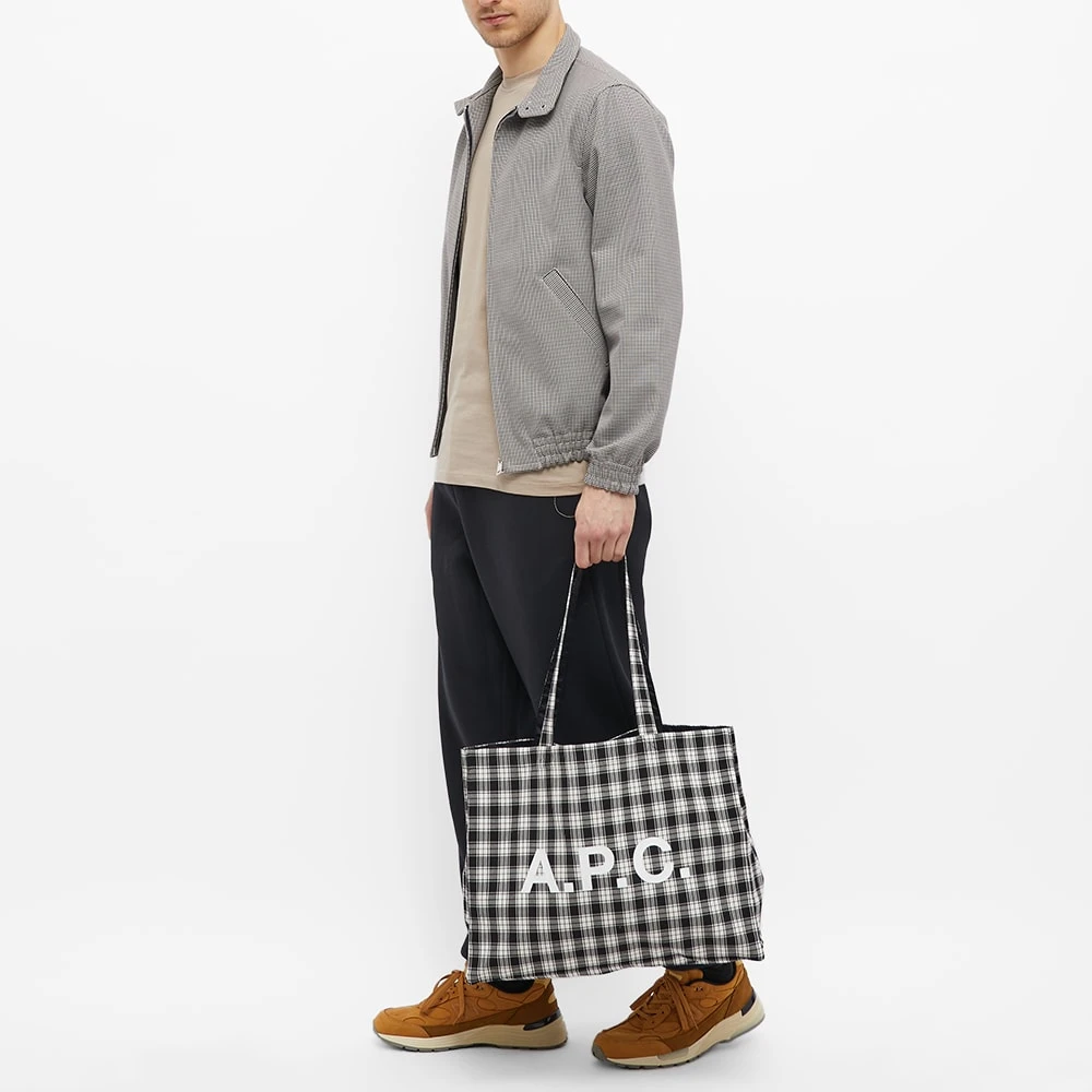 A.P.C. Diane Check Shopping Tote - Image 3