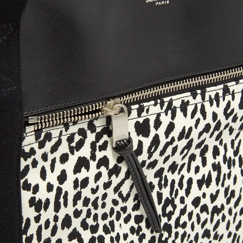 Saint Laurent Canvas & Leather Tote - Image 3