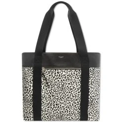 Saint Laurent Canvas & Leather Tote