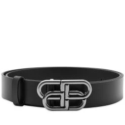 Balenciaga BB Buckle Leather Belt