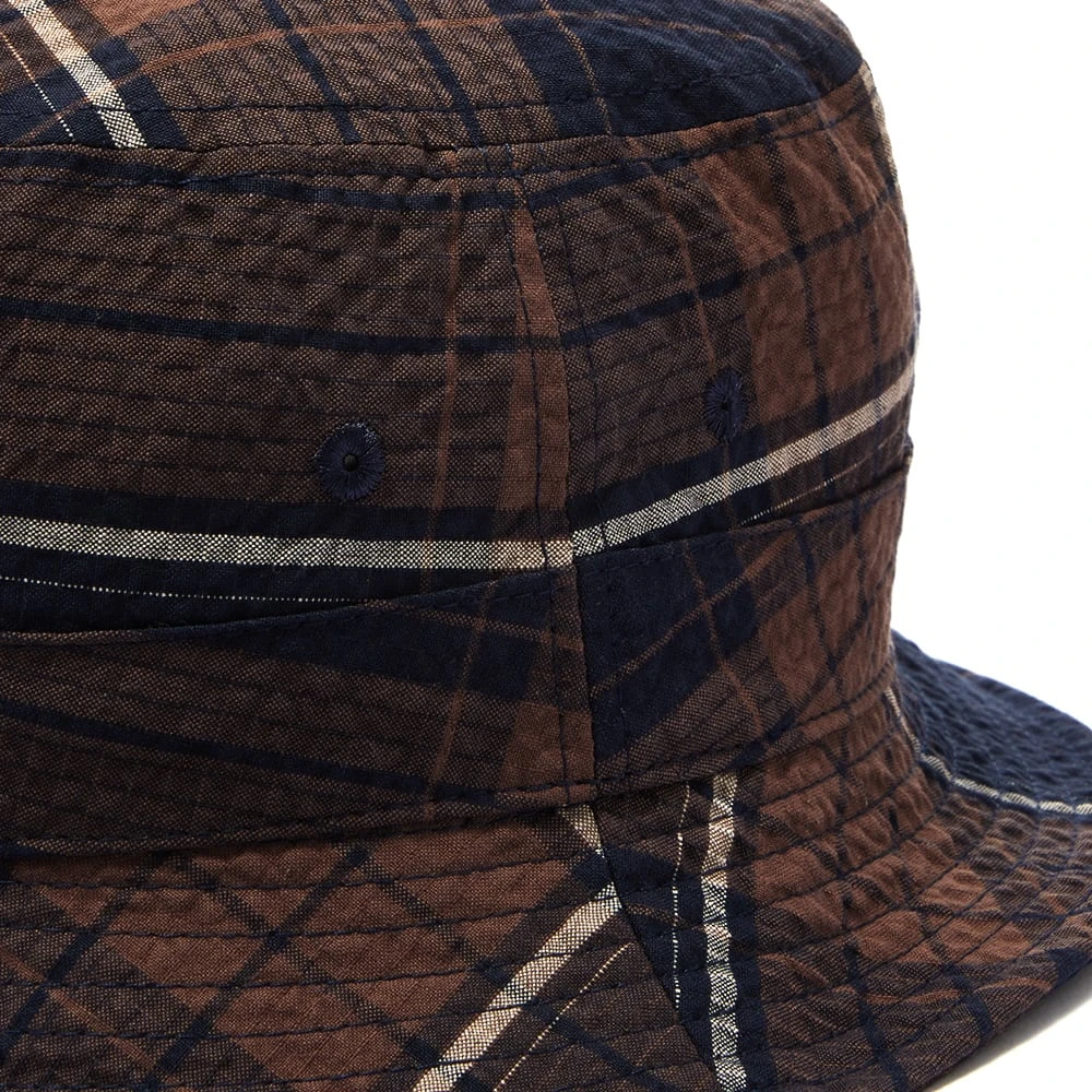 Universal Works Check Seersucker Bucket Hat - Image 2