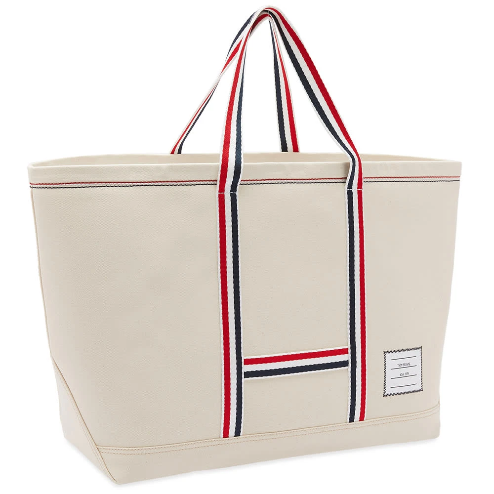 Thom Browne Canvas RWB Tote Bag - Image 2