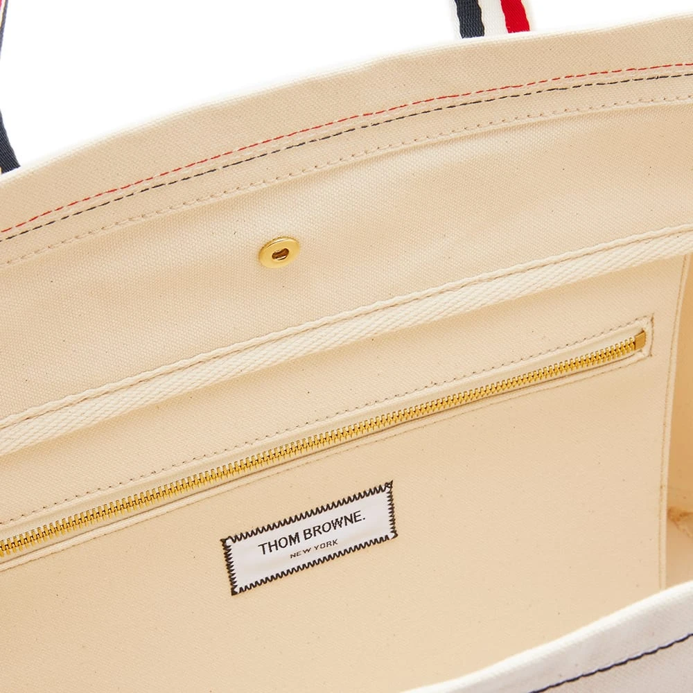 Thom Browne Canvas RWB Tote Bag - Image 5