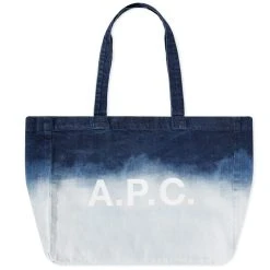 A.P.C. A.P.C Diane Denim Logo Shopping Bag