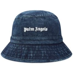 Palm Angels Denim Logo Bucket Hat