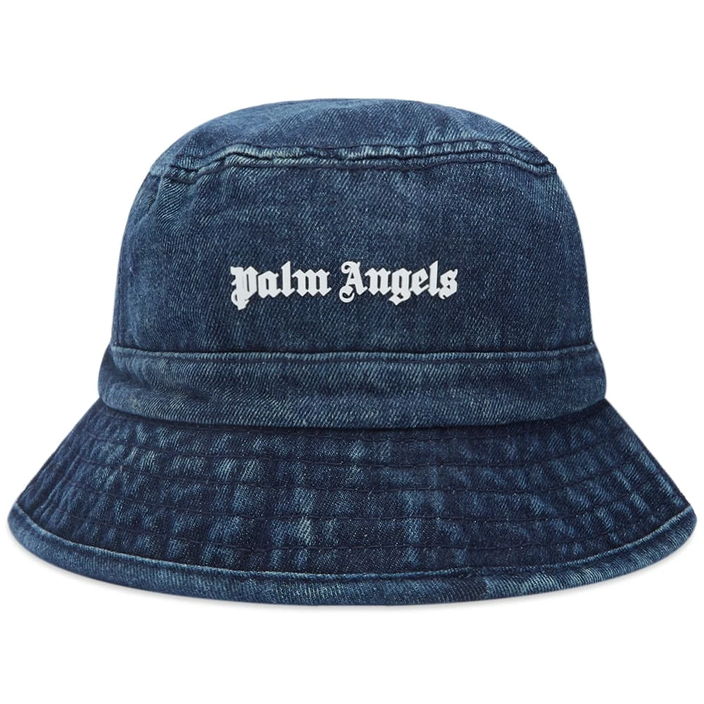 Palm Angels Denim Logo Bucket Hat