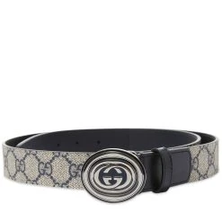 Gucci GG Supreme Oval Buckle Belt