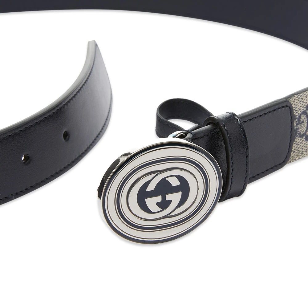 Gucci GG Supreme Oval Buckle Belt - Image 2