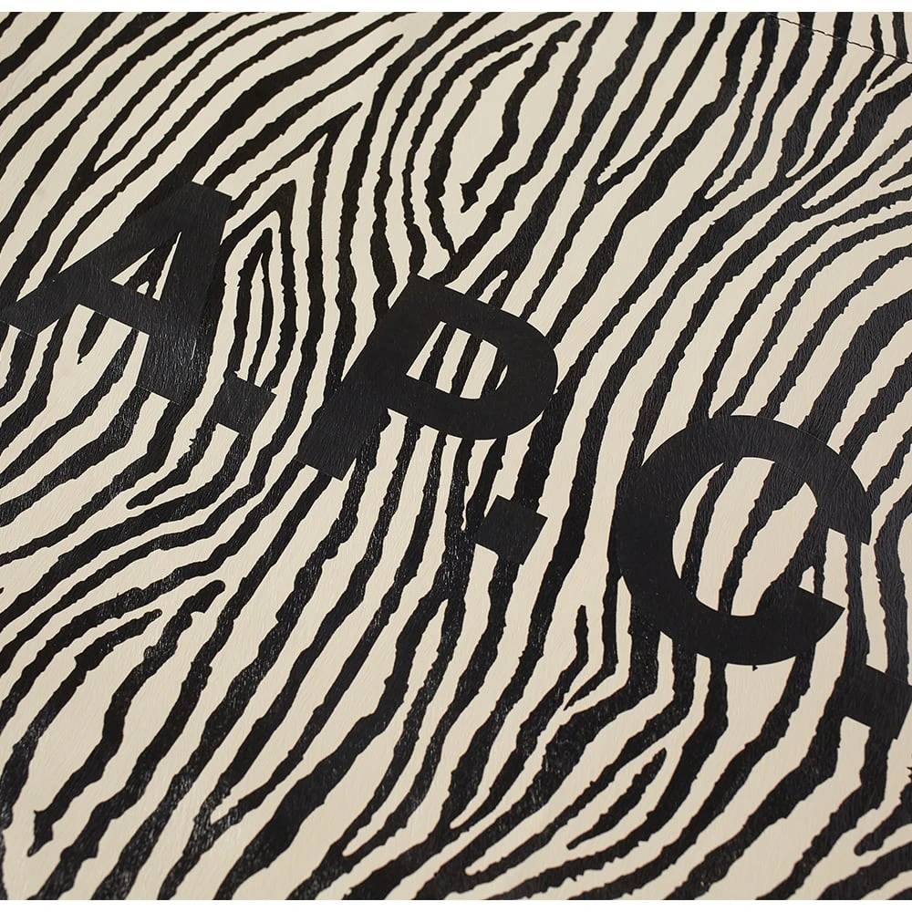 A.P.C. A.P.C Diane Zebra Print Logo Shopping Tote - Image 2