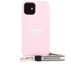 Maison Kitsune Maison Kitsuné Stamp Logo IPhone 12 Case With Strap
