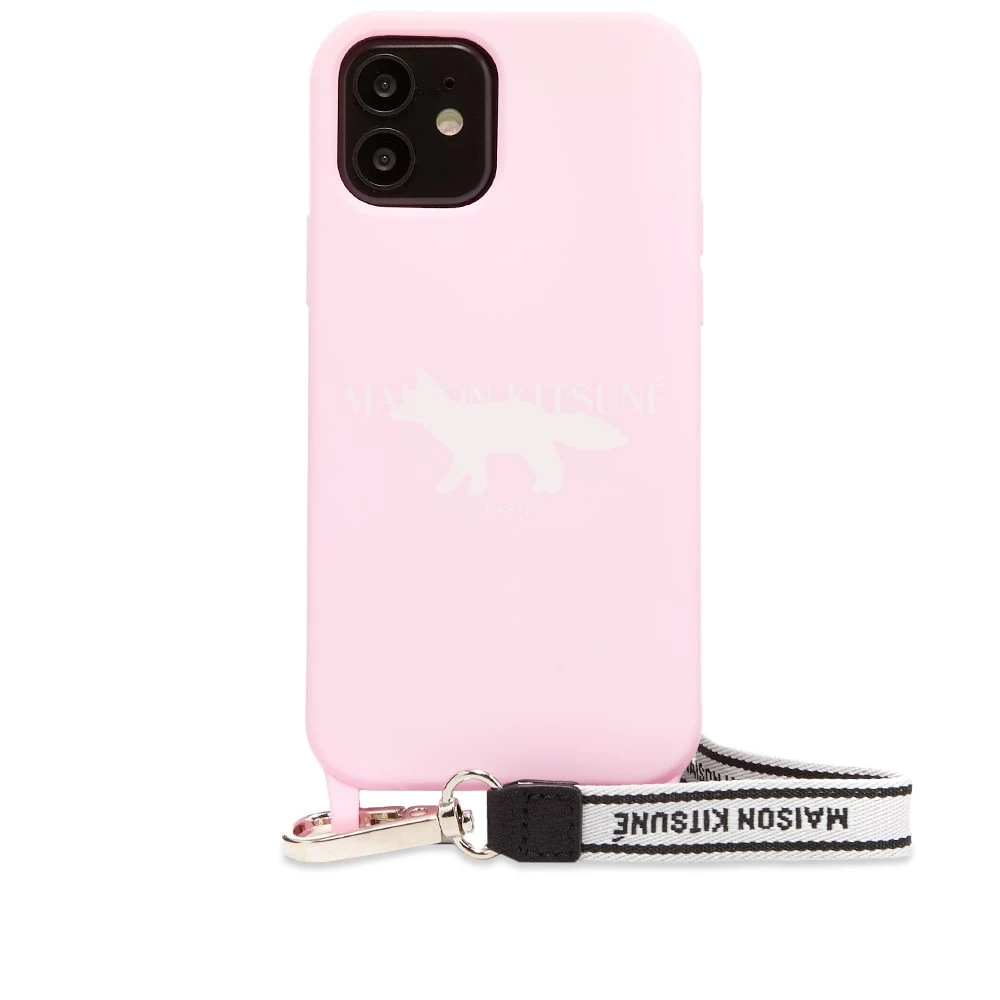 Maison Kitsune Maison Kitsuné Stamp Logo IPhone 12 Case With Strap