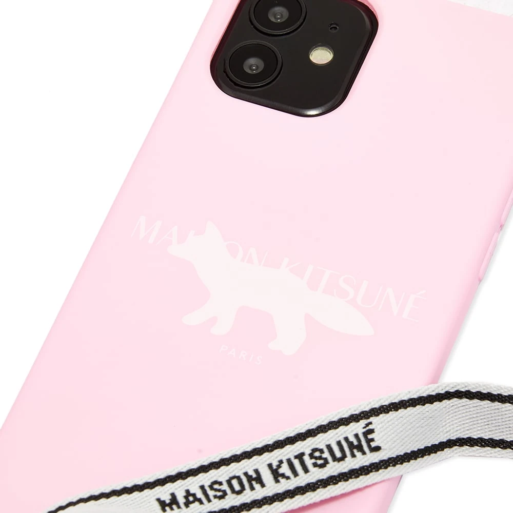 Maison Kitsune Maison Kitsuné Stamp Logo IPhone 12 Case With Strap - Image 3