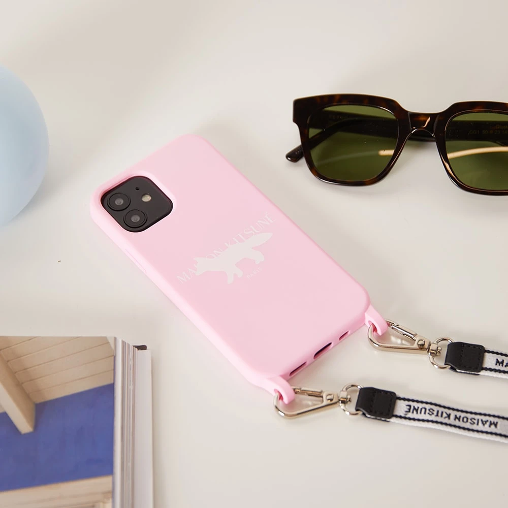 Maison Kitsune Maison Kitsuné Stamp Logo IPhone 12 Case With Strap - Image 4