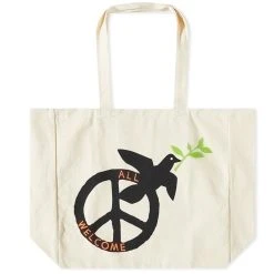 Good Morning Tapes Peace Dove Canvas Tote