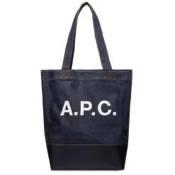 A.P.C. Axelle Denim & Leather Tote
