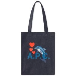 A.P.C. Lou Dolphin Logo Tote Bag