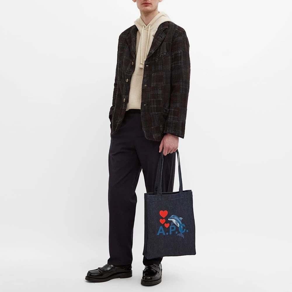 A.P.C. Lou Dolphin Logo Tote Bag - Image 5