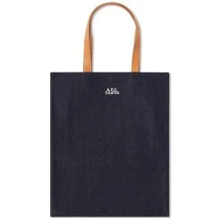 A.P.C. X Jean Touitou Social Status Denim Leather Tote