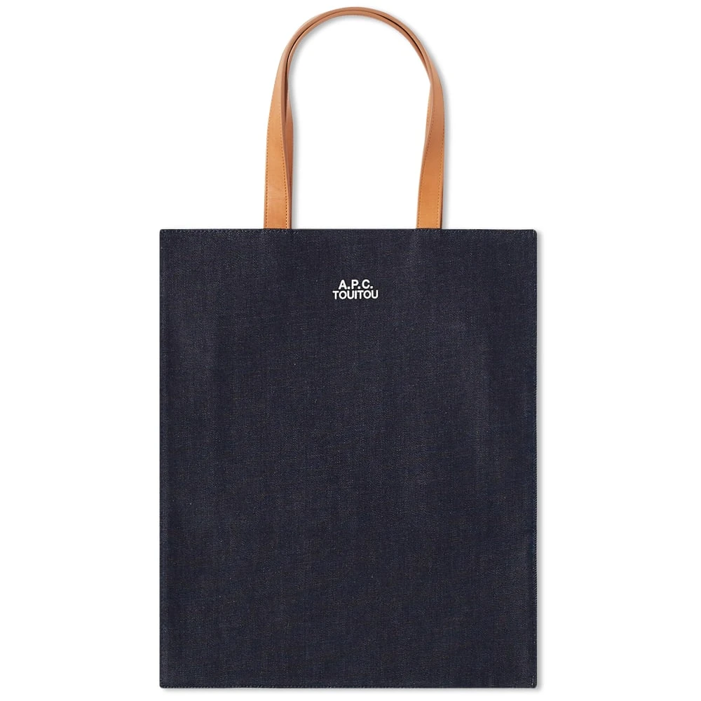 A.P.C. X Jean Touitou Social Status Denim Leather Tote
