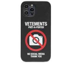 VETEMENTS No Social Media IPhone 13 Max Case