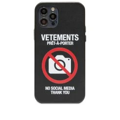 VETEMENTS No Social Media IPhone 12 Pro Case