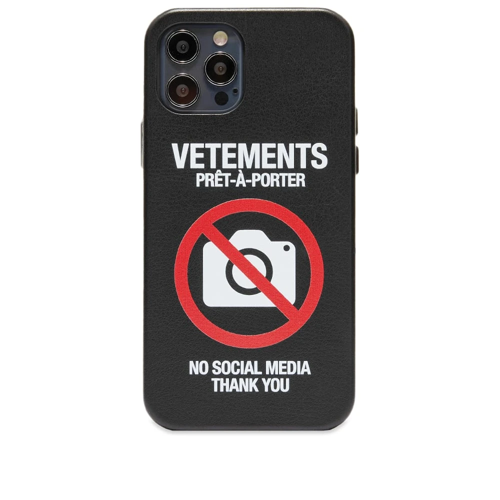 VETEMENTS No Social Media IPhone 12 Pro Case