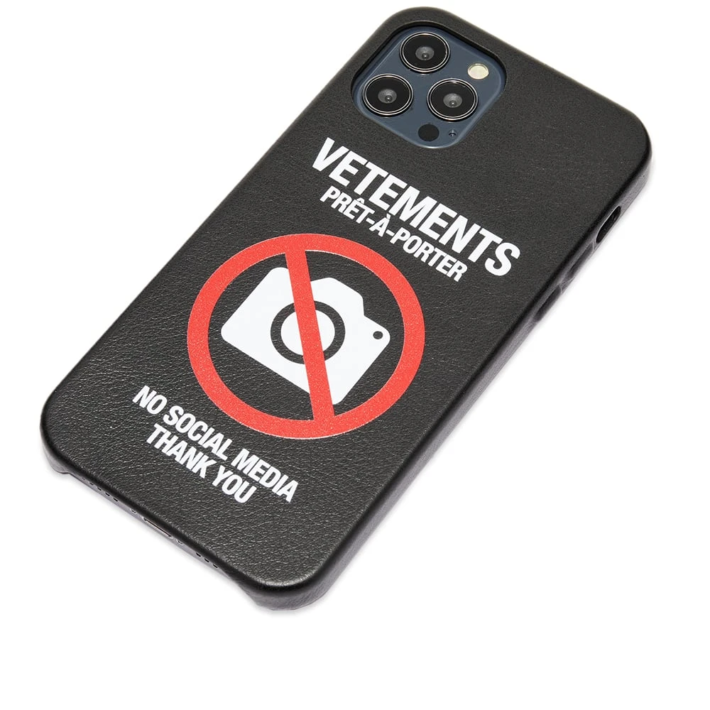 VETEMENTS No Social Media IPhone 12 Pro Case - Image 3