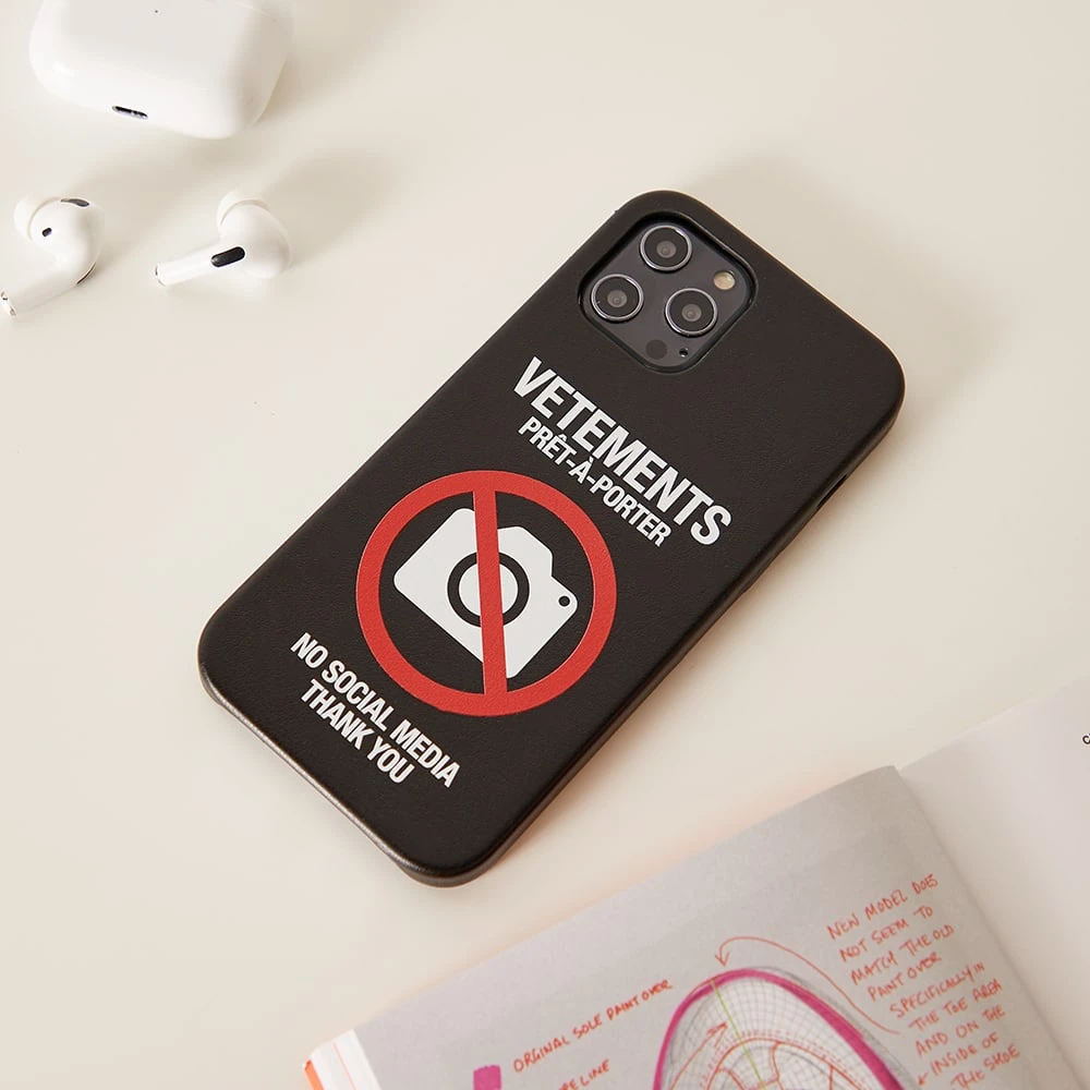 VETEMENTS No Social Media IPhone 12 Pro Max Case - Image 4
