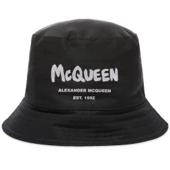 Alexander McQueen Graffiti Logo Bucket Hat