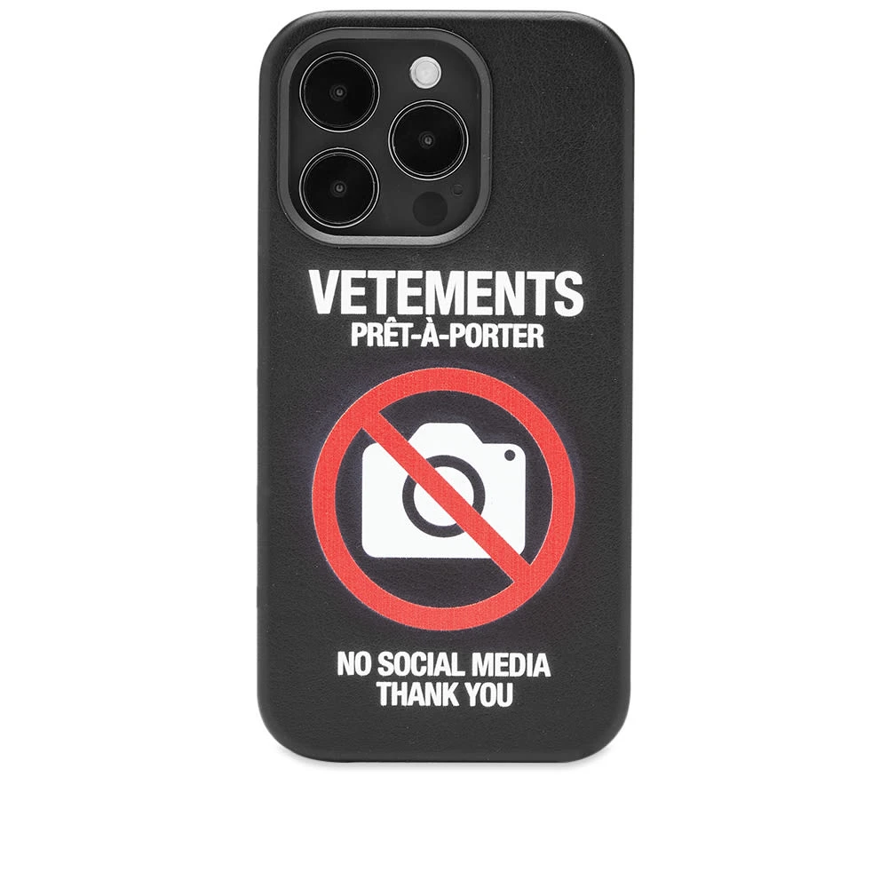 VETEMENTS No Social Media IPhone 14 Pro Case