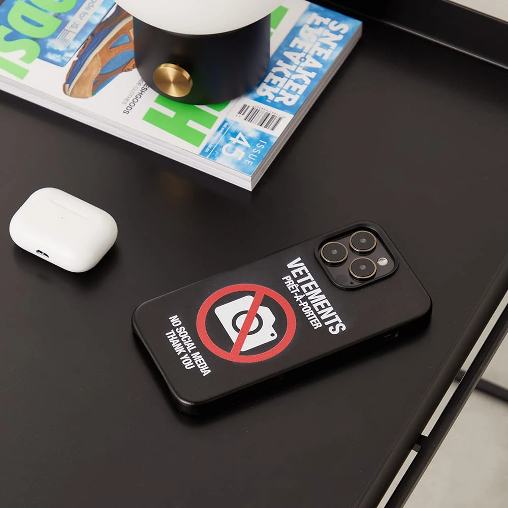 VETEMENTS No Social Media IPhone 14 Pro Max Case - Image 4