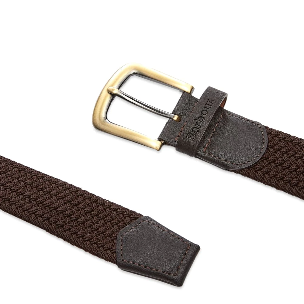 Barbour Stretch Webbing Leather Belt - Image 2