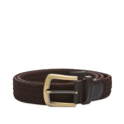 Barbour Stretch Webbing Leather Belt