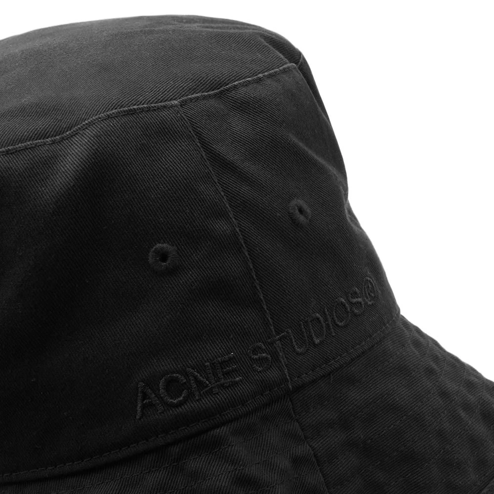 Acne Studios Brimmo Twill Logo Bucket Hat - Image 2
