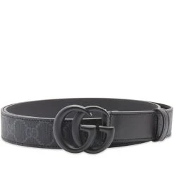 Gucci GG Supreme Black Buckle Belt